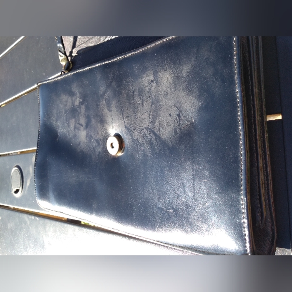 Vintage Jane Shilton Black Leather Purse Handbag, Shoulder Bag, Made in … - Picture 5 of 15